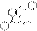 N-苯基-N-[3-(苯基甲氧基)苯基]甘氨酸乙酯分子结构 (CAS 1951441-40-9)