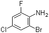 2-溴-4-氯-6-氟苯胺分子结构 (CAS 195191-47-0)