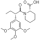 (2S)-1-[(2S)-1-氧代-2-(3,4,5-三甲氧基苯基)丁基]-2-哌啶羧酸分子结构 (CAS 195202-09-6)