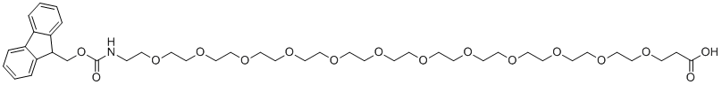 structure of CAS# 1952360-91-6, 芴甲氧羰基-N-酰胺基-聚乙二醇12-丙酸