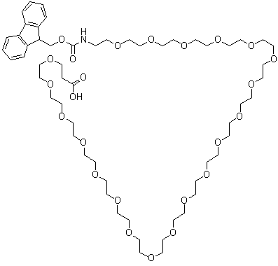 CAS 登录号：1952360-93-8, 5,8,11,14,17,20,23,26,29,32,35,38,41,44,47,50,53,56,59,62-二十氧杂-2-氮杂六十五烷二酸 1-(9H-芴-9-基甲基)酯