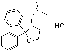 四氢-N,N-二甲基-2,2-二苯基-3-呋喃甲胺盐酸盐分子结构 (CAS 195615-84-0)