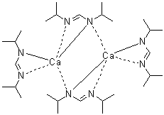 双(N,N-二异丙基甲脒)钙(II)二聚体分子结构 (CAS 1959584-78-1)