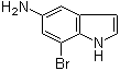 structure of CAS# 196205-07-9, 7-溴-1H-吲哚-5-胺