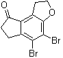 4,5-二溴-1,2,6,7-四氢-8H-茚并[5,4-b]呋喃-8-酮分子结构 (CAS 196597-77-0)