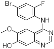 4-(4-溴-2-氟苯胺基)-7-羟基-6-甲氧基喹唑啉分子结构 (CAS 196603-96-0)