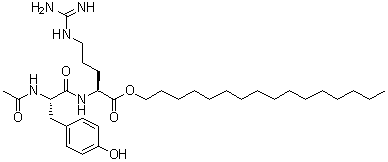 CAS # 196604-48-5, N-Acetyl-L-tyrosyl-L-arginine hexadecyl ester, Acetyl dipeptide-1 cetyl ester, Calmosensine, Calmosensine (cosmetic ingredient), Idealift