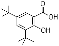 3,5-二叔丁基水杨酸分子结构 (CAS 19715-19-6)