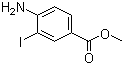4-氨基-3-碘苯甲酸甲酯分子结构 (CAS 19718-49-1)