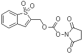 structure of CAS# 197244-91-0, 1-[[[(1,1-二氧代苯并[b]噻吩-2-基)甲氧基]羰基]氧基]-2,5-吡咯烷二酮