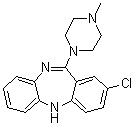 2-Chloro-11-(4-methyl-1-piperazinyl)-5H-dibenzo[b,e][1,4]diazepine molecular structure (CAS 1977-08-8)