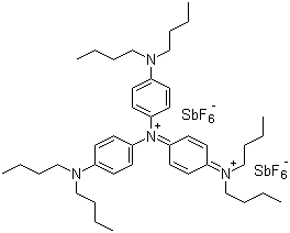 CAS 登录号：197790-29-7, 4-(二丁氨基)-N-[4-(二丁氨基)苯基]-N-[4-(二丁亚氨基)-2,5-环己二烯-1-基亚甲基]苯铵六氟锑酸盐