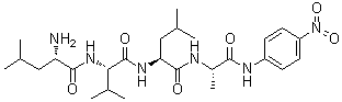L-亮氨酰-L-缬氨酰-L-亮氨酰-N-(4-硝基苯基)-L-丙氨酰胺分子结构 (CAS 197970-37-9)
