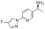 (S)-1-(6-(4-氟-1H-吡唑-1-基)吡啶-3-基)乙胺分子结构 (CAS 1980023-96-8)