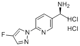 (S)-1-(6-(4-氟-1H-吡唑-1-基)吡啶-3-基)乙胺二盐酸盐分子结构 (CAS 1980023-97-9)