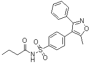 N-[[4-(5-甲基-3-苯基-4-异恶唑基)苯基]磺酰基]丁酰胺分子结构 (CAS 198470-91-6)