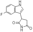 structure of CAS# 198474-05-4, 3-(5-Fluoro-1H-indol-3-yl)-2,5-pyrrolidinedione