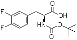 Boc-L-3,4-二氟苯丙氨酸分子结构 (CAS 198474-90-7)