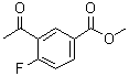 3-乙酰基-4-氟苯甲酸甲酯分子结构 (CAS 198477-82-6)
