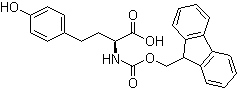 structure of CAS# 198560-10-0, (S)-alpha-[[芴甲氧羰基]氨基]-4-羟基苯丁酸