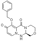 structure of CAS# 1985607-70-2, (12aR)-3,4,12,12a-Tetrahydro-7-(phenylmethoxy)-1H-[1,4]oxazino[3,4-c]pyrido[2,1-f][1,2,4]triazine-6,8-dione