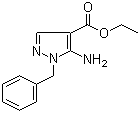 5-氨基-1-苄基吡唑-4-甲酸乙酯分子结构 (CAS 19867-62-0)