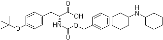 O-叔丁基-N-[苄氧羰基]-D-酪氨酸二环己基铵盐分子结构 (CAS 198828-72-7)