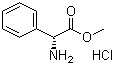 D-苯甘氨酸甲酯盐酸盐分子结构 (CAS 19883-41-1)