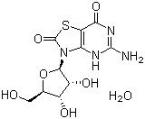 CAS 登录号：198832-38-1, 艾沙托立宾一水物, 5-氨基-3-beta-D-呋喃核糖基噻唑并[4,5-d]嘧啶-2,7(3H,6H)-二酮一水物
