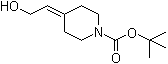 structure of CAS# 198892-80-7, 4-(2-Hydroxyethylidene)piperidine-1-carboxylic acid tert-butyl ester