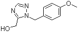 structure of CAS# 199014-14-7, (2-(4-Methoxybenzyl)-2H-1,2,4-triazol-3-yl)methanol