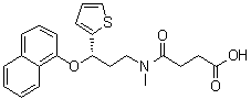 structure of CAS# 199191-66-7, 4-[甲基[(3S)-3-(1-萘基氧基)-3-(2-噻吩基)丙基]氨基]-4-氧代丁酸