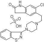 structure of CAS# 199191-69-0, 甲磺酸齐拉西酮