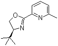 structure of CAS# 199277-80-0, 2-[(4S)-4-(tert-Butyl)-4,5-dihydro-2-oxazolyl]-6-methylpyridine
