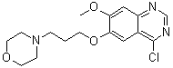 structure of CAS# 199327-59-8, 4-氯-7-甲氧基-6-[3-(吗啉-4-基)丙氧基]喹唑啉