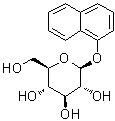 structure of CAS# 19939-82-3, 1-Naphthyl beta-D-glucopyranoside
