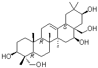 (3beta,4alpha,16beta,21beta)-齐墩果-12-烯-3,16,21,23,28-五醇分子结构 (CAS 19942-02-0)