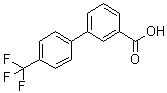 CAS # 199528-28-4, 4'-(Trifluoromethyl)[1,1'-biphenyl]-3-carboxylic acid, 3-(4-Trifluoromethylphenyl)benzoic acid, 4'-(Trifluoromethyl)-3-biphenylcarboxylic acid