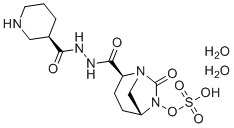 CAS # 1996664-59-5, Zidebactam dihydrate, [(2S,5R)-7-oxo-2-[[[(3R)-piperidine-3-carbonyl]amino]carbamoyl]-1,6-diazabicyclo[3.2.1]octan-6-yl] hydrogen sulfate,dihydrate
