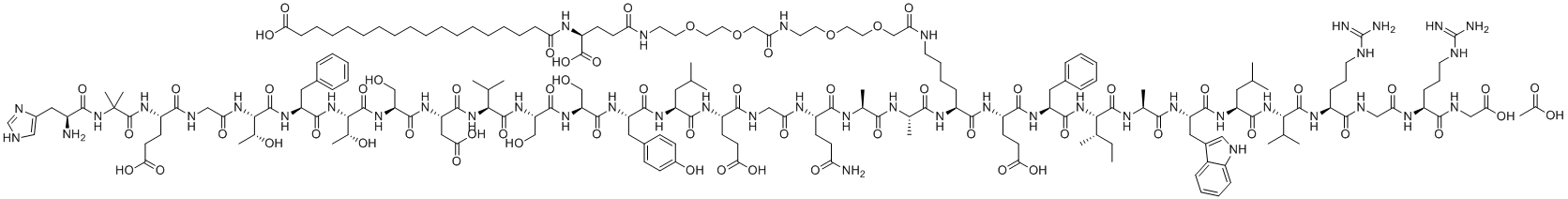 醋酸索马鲁肽分子结构 (CAS 1997361-85-9)