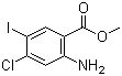 4-氯-5-碘-2-氨基苯甲酸甲酯分子结构 (CAS 199850-56-1)