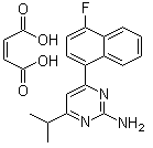 structure of CAS# 199864-88-5, 4-(4-氟-1-萘基)-6-异丙基-2-嘧啶胺马来酸盐