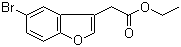 structure of CAS# 200204-85-9, Ethyl 2-(5-bromobenzofuran-3-yl)acetate