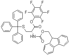 structure of CAS# 200395-72-8, N-[芴甲氧羰基]-S-(三苯甲基)-D-半胱氨酸五氟苯基酯
