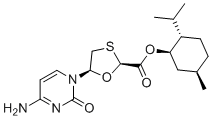 CAS # 200396-21-0, Lamivudine Impurity 2, (1R,2S,5R)-2-Isopropyl-5-methylcyclohexyl (2S,5R)-5-(4-amino-2-oxopyrimidin-1(2H)-yl)-1,3-oxathiolane-2-carboxylate