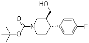 structure of CAS# 200572-33-4, (3S,4R)-4-(4-氟苯基)-3-(羟基甲基)-1-哌啶羧酸叔丁酯