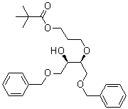 2,2-Dimethylpropanoic acid 3-[(1S,2R)-2-hydroxy-3-(phenylmethoxy)-1-[(phenylmethoxy)methyl]propoxy]propyl ester molecular structure (CAS 200636-22-2)