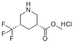 甲基(3R,5S)-rel-5-(三氟甲基)哌啶-3-羧酸酯盐酸盐分子结构 (CAS 2007924-97-0)