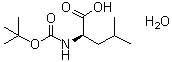 structure of CAS# 200937-17-3, N-[叔丁氧羰基]-D-亮氨酸一水合物