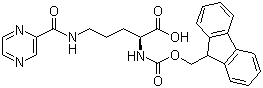 structure of CAS# 201046-61-9, N-Fmoc-N'-pyrazinylcarbonyl-L-ornithine